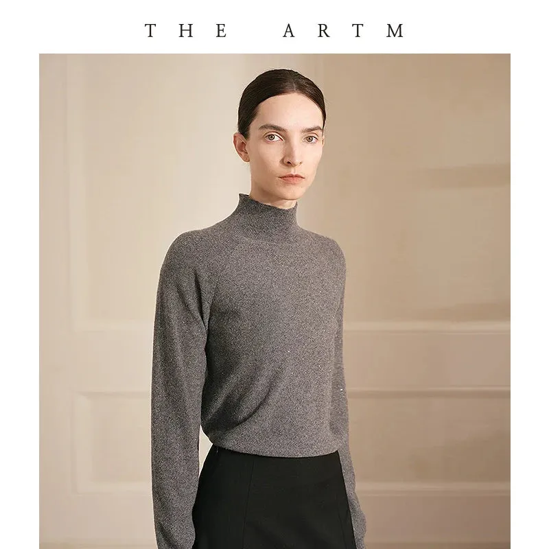 Seamless High-Neck Luxury Sweater