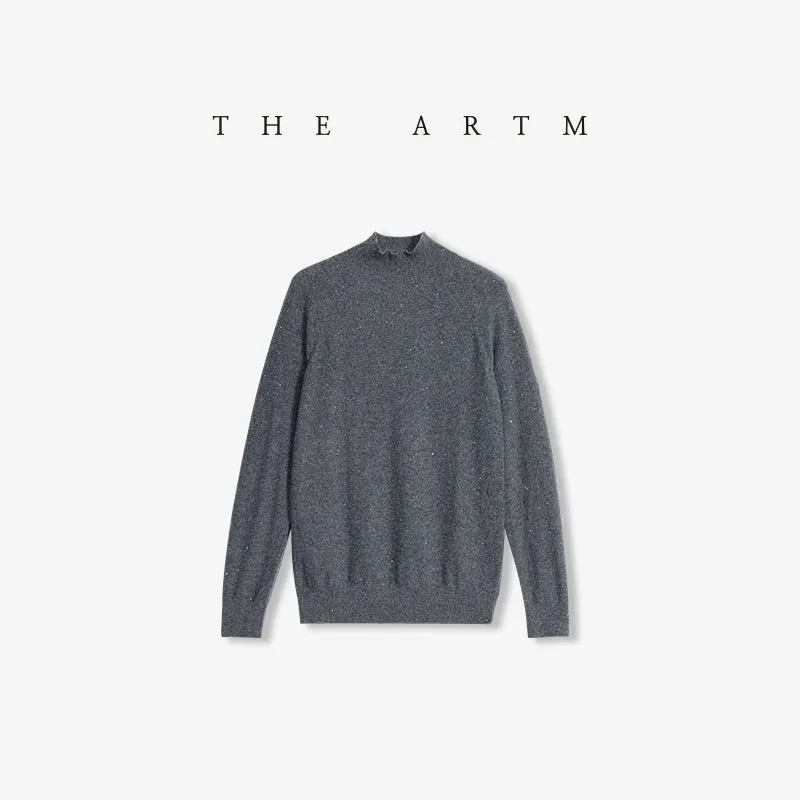 Seamless High-Neck Luxury Sweater