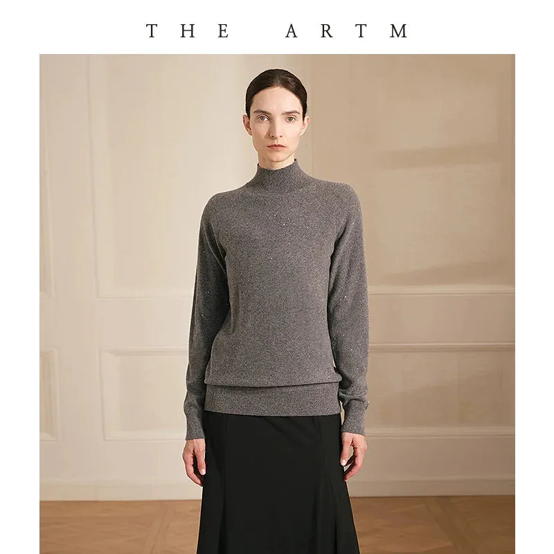 Seamless High-Neck Luxury Sweater