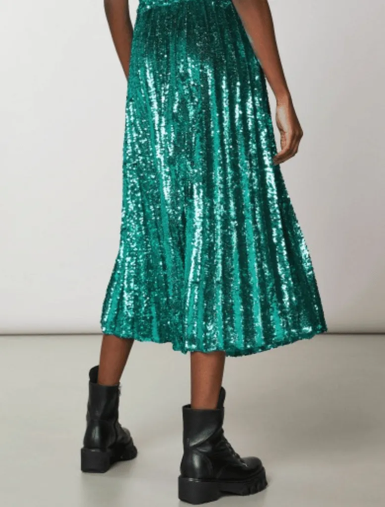 Sequin Skirt - Illusion Green