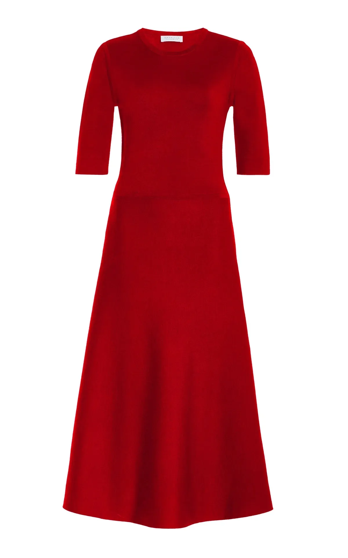 Seymore Knit Dress in Scarlet Red Merino Wool Cashmere