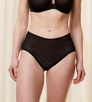 Signature Sheer Maxi Brief - Black