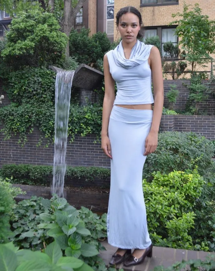 simple maxi skirt / white