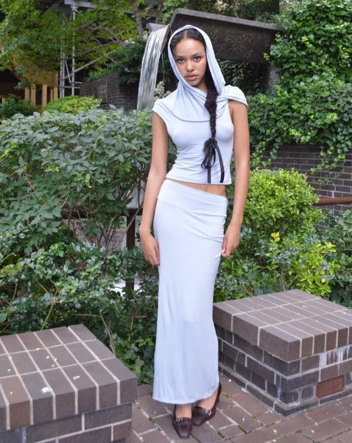 simple maxi skirt / white