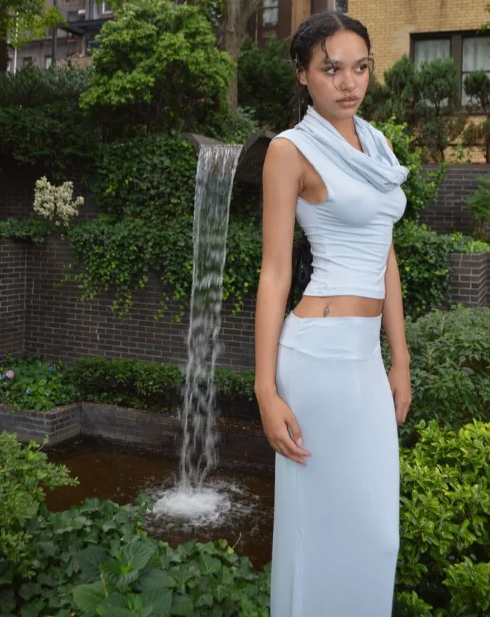simple maxi skirt / white