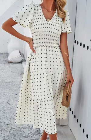 Smocked Midi Dress