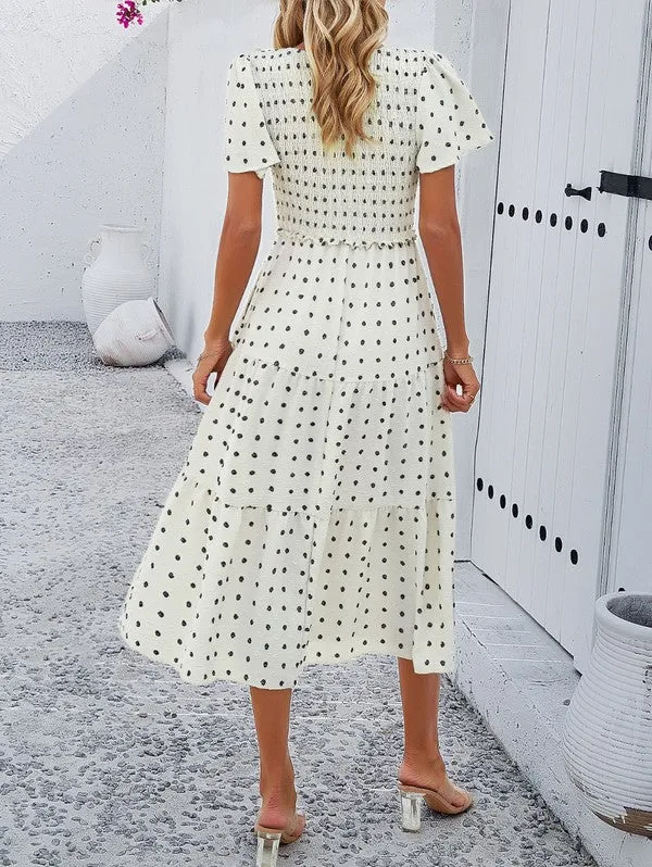 Smocked Midi Dress