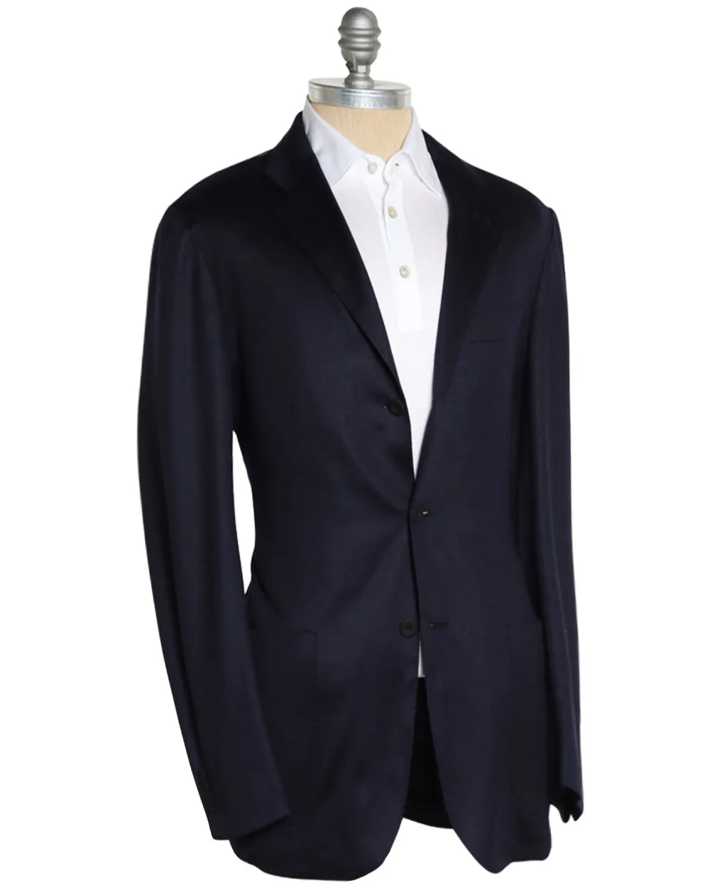 Solid Navy Wool Sportcoat