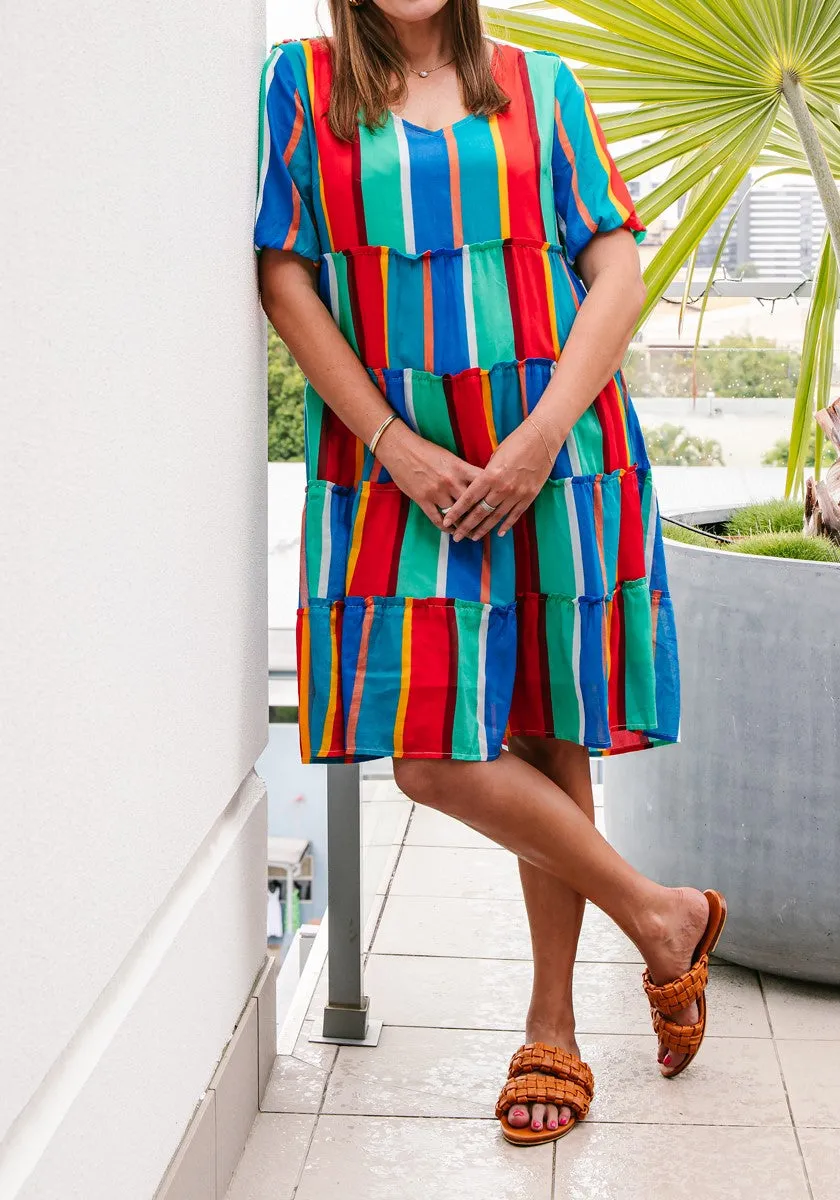 Soul Sparrow Rainbow Stripe Dress