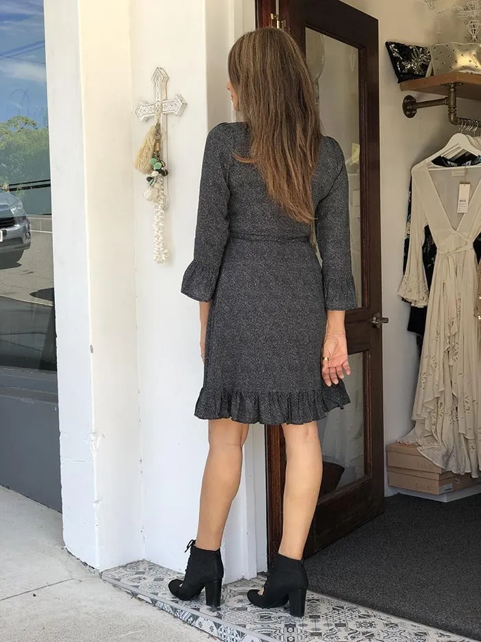 Speckle Wrap Dress