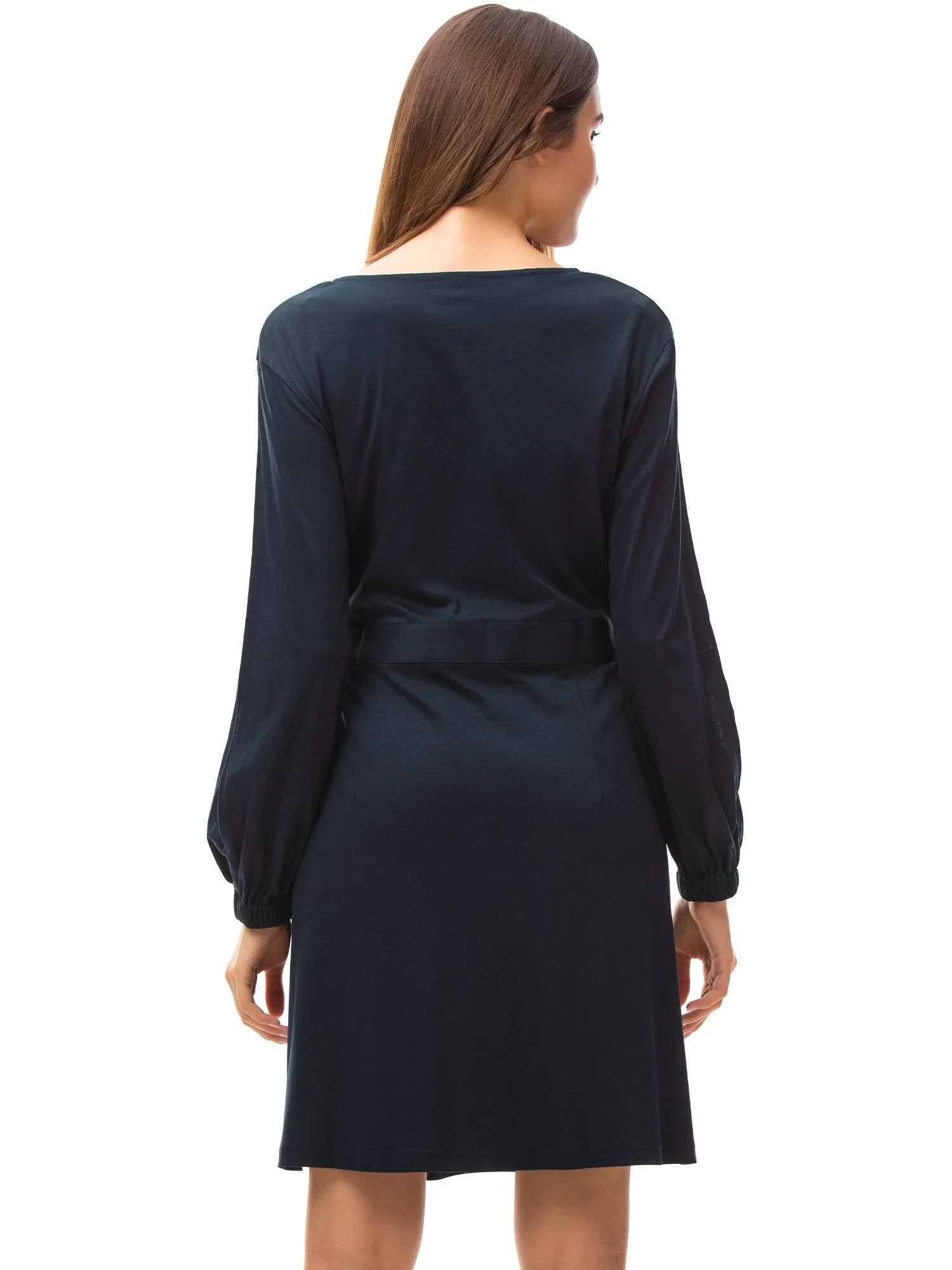 Split Sleeves V Neck Wrap Dress