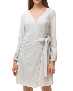 Split Sleeves V Neck Wrap Dress