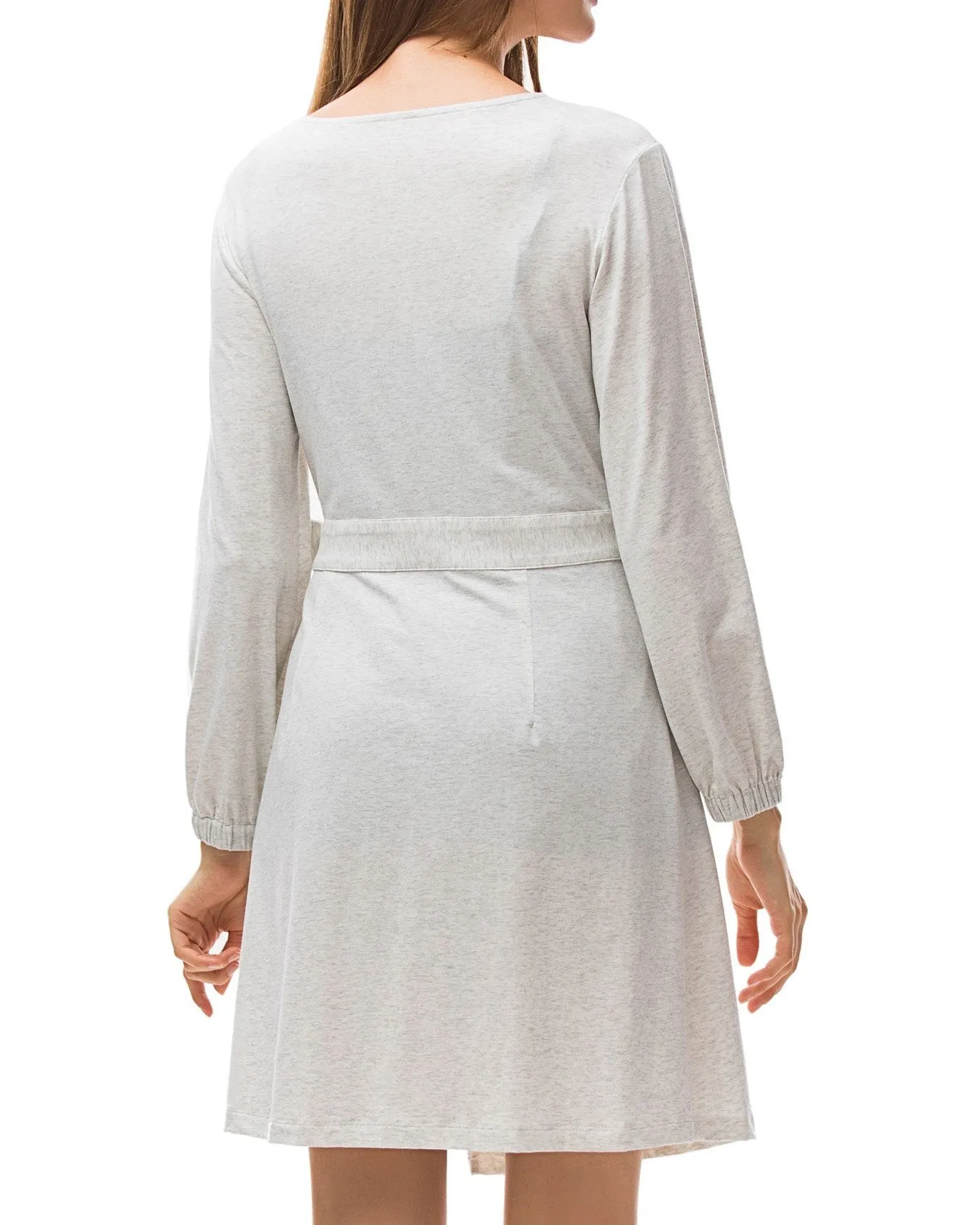Split Sleeves V Neck Wrap Dress