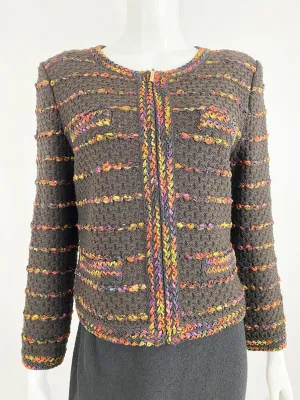 St. John Knit Zipped Jacket Size 8