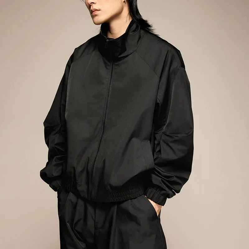 Stand-Up Collar Zip Jacket