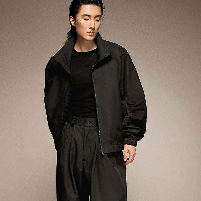 Stand-Up Collar Zip Jacket