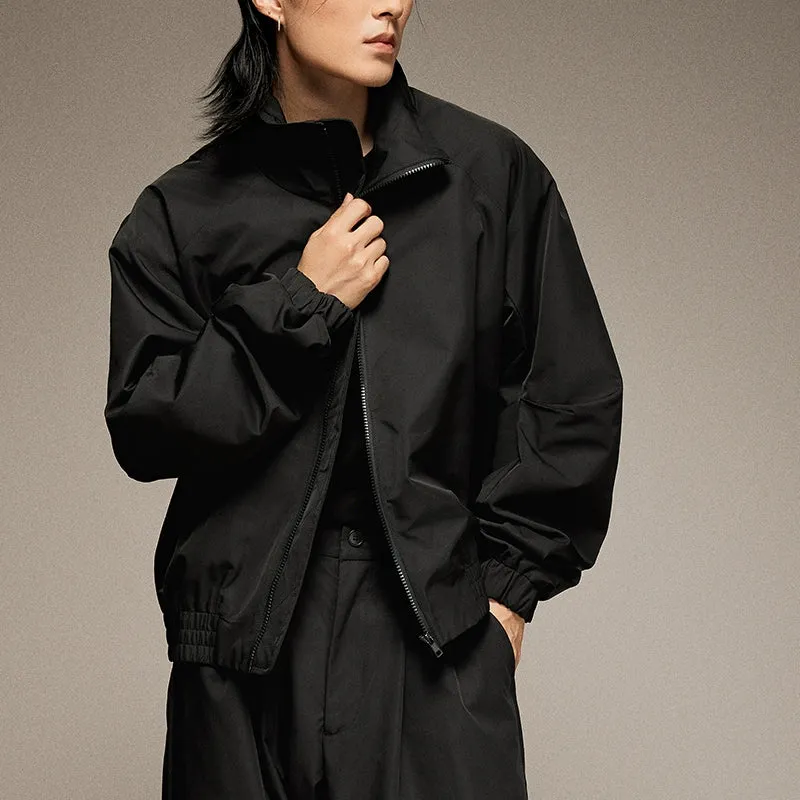 Stand-Up Collar Zip Jacket
