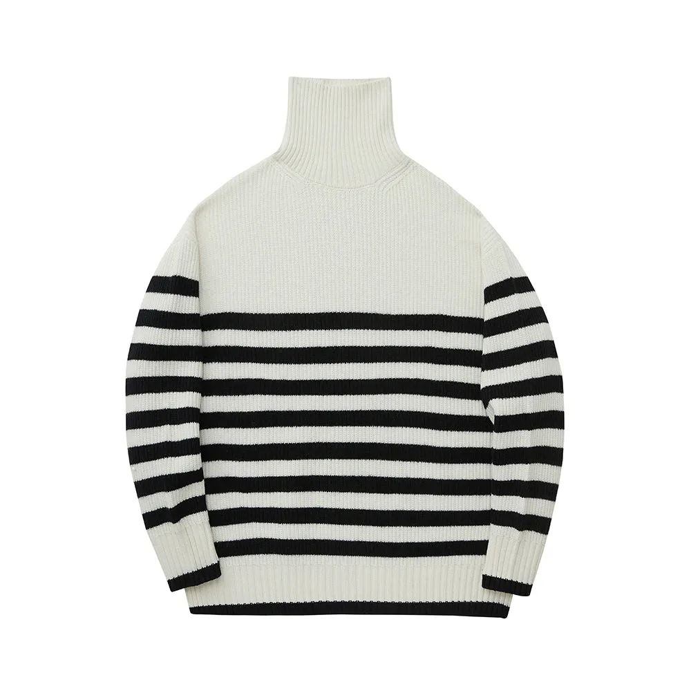 Striped Turtleneck Sweater
