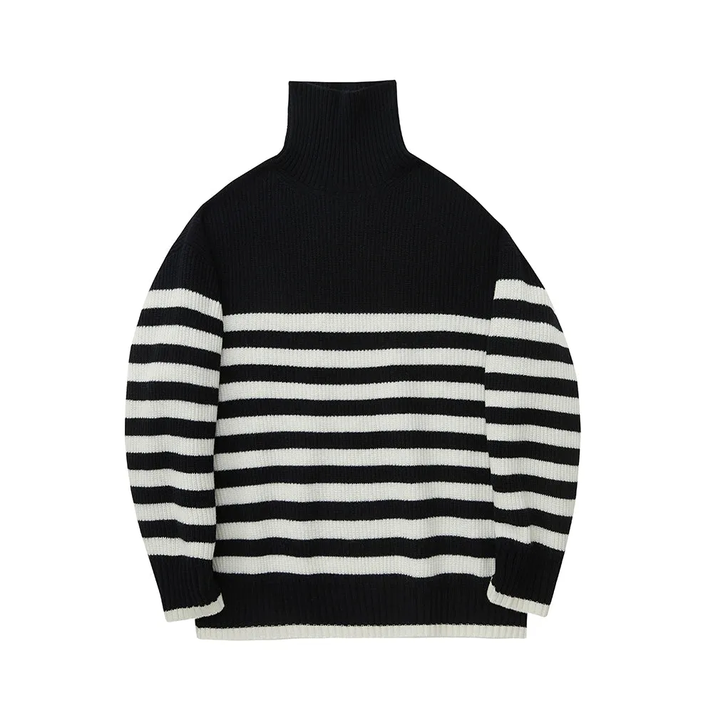 Striped Turtleneck Sweater