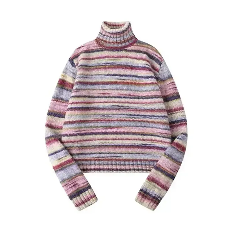 Striped Turtleneck Sweater
