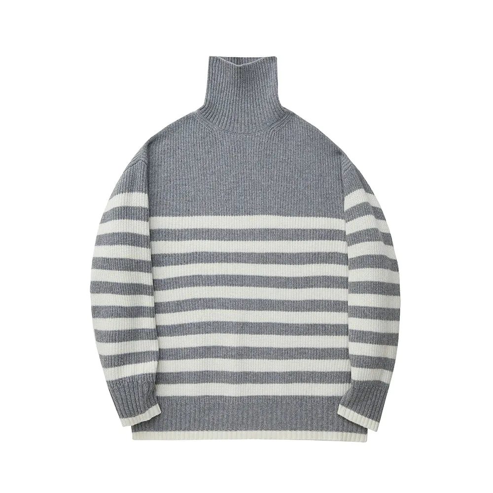 Striped Turtleneck Sweater