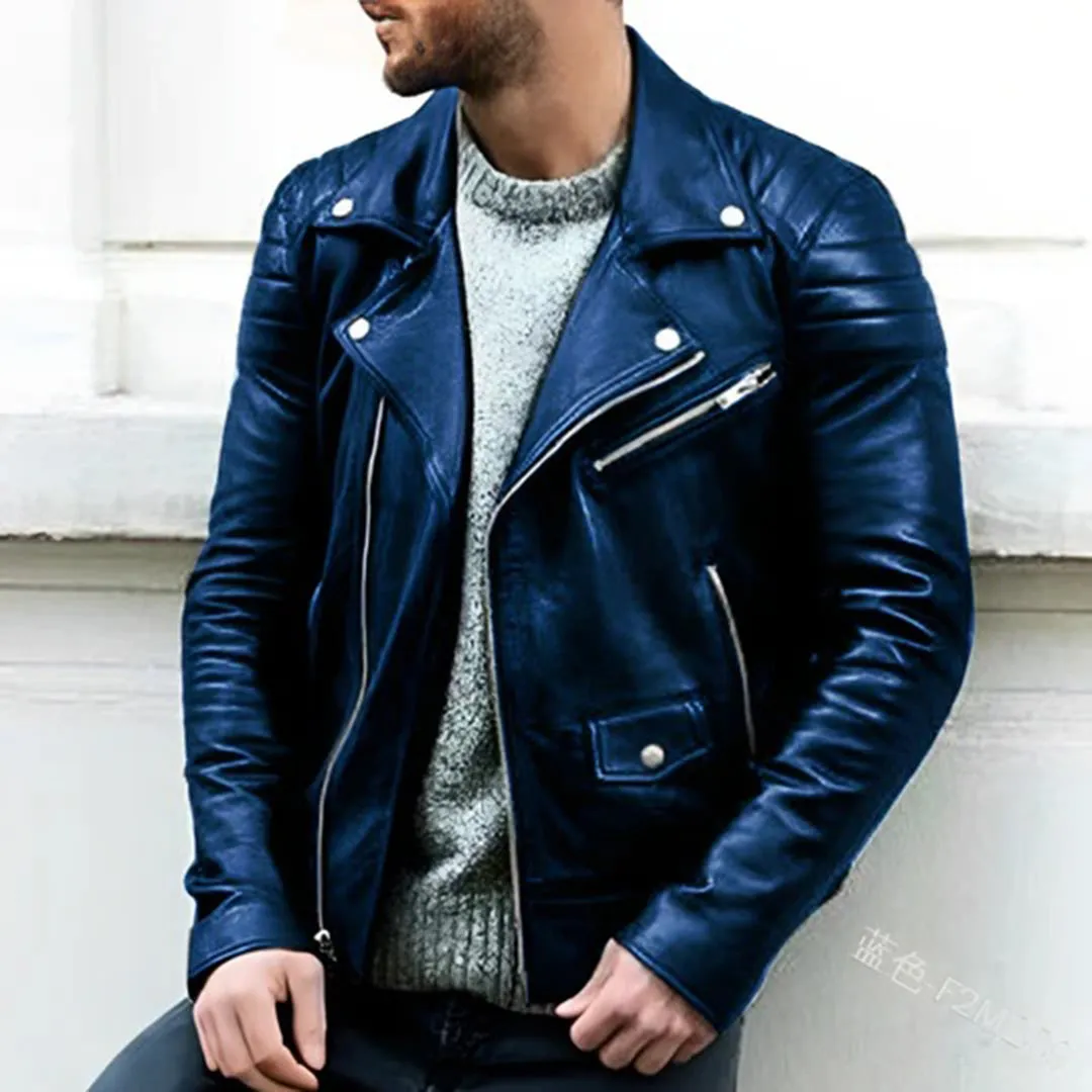 Stylish leather biker jacket for men - Cruz
