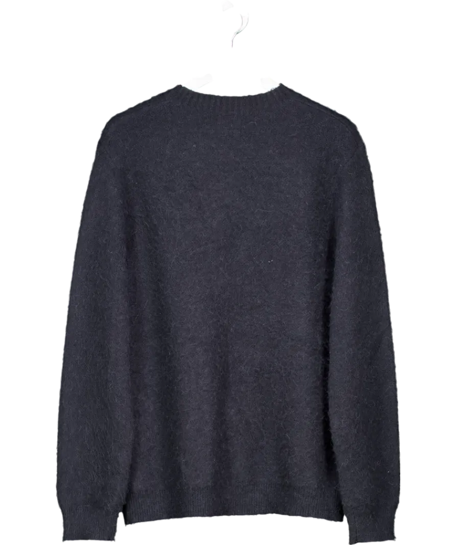 Superdry Blue Alpaca Blend Crew Jumper UK L