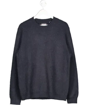 Superdry Blue Alpaca Blend Crew Jumper UK L
