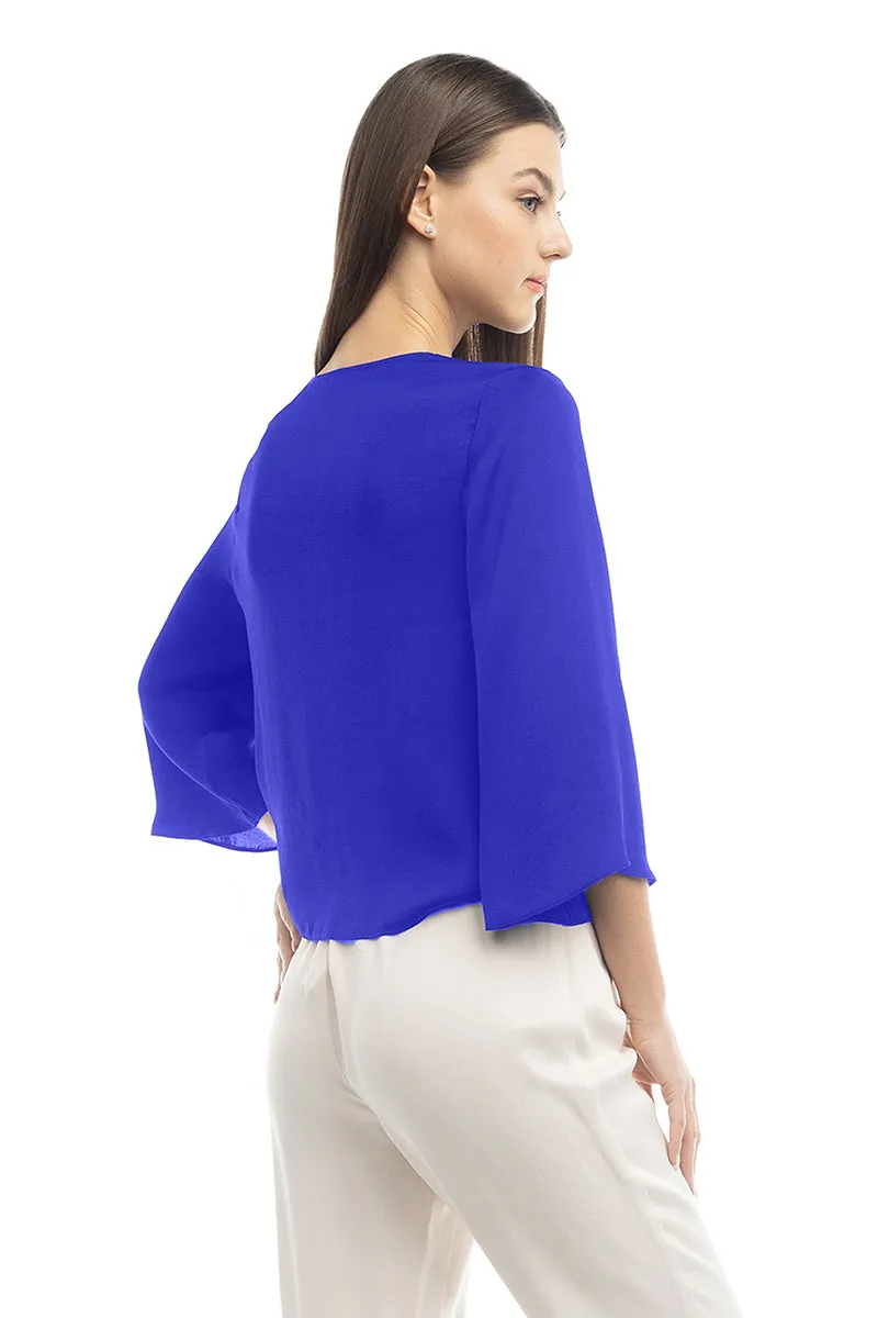Surplice Satin Blouse