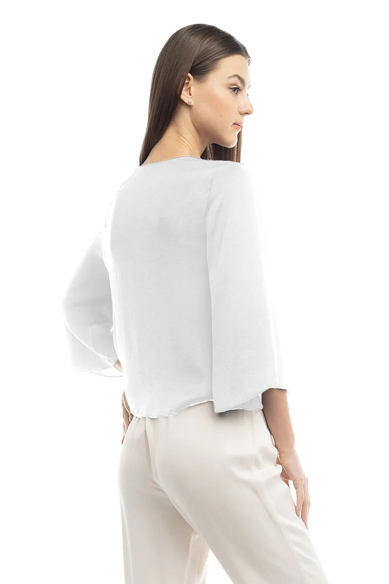 Surplice Satin Blouse
