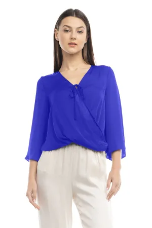 Surplice Satin Blouse