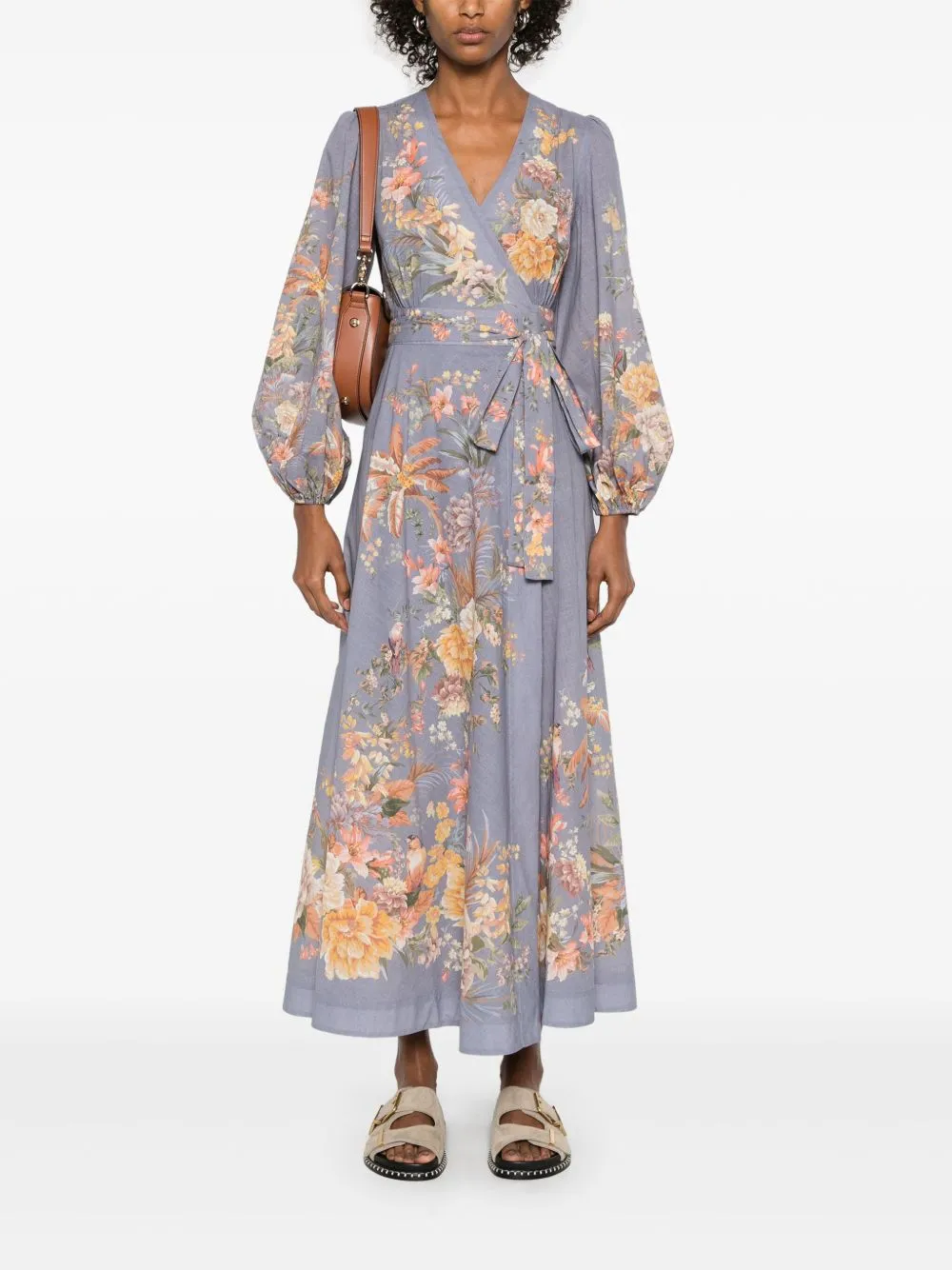 Tallow printed cotton midi dress