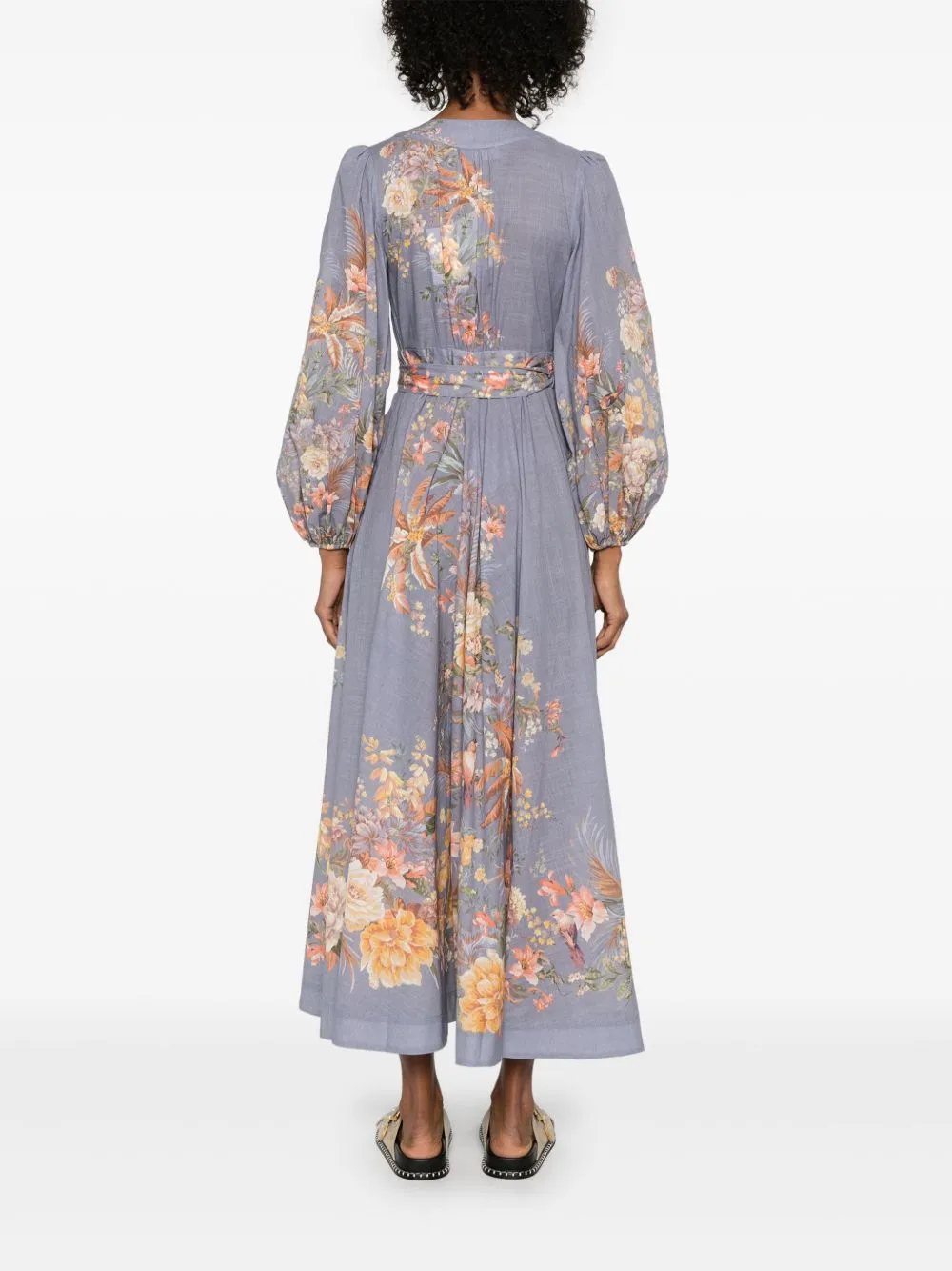 Tallow printed cotton midi dress