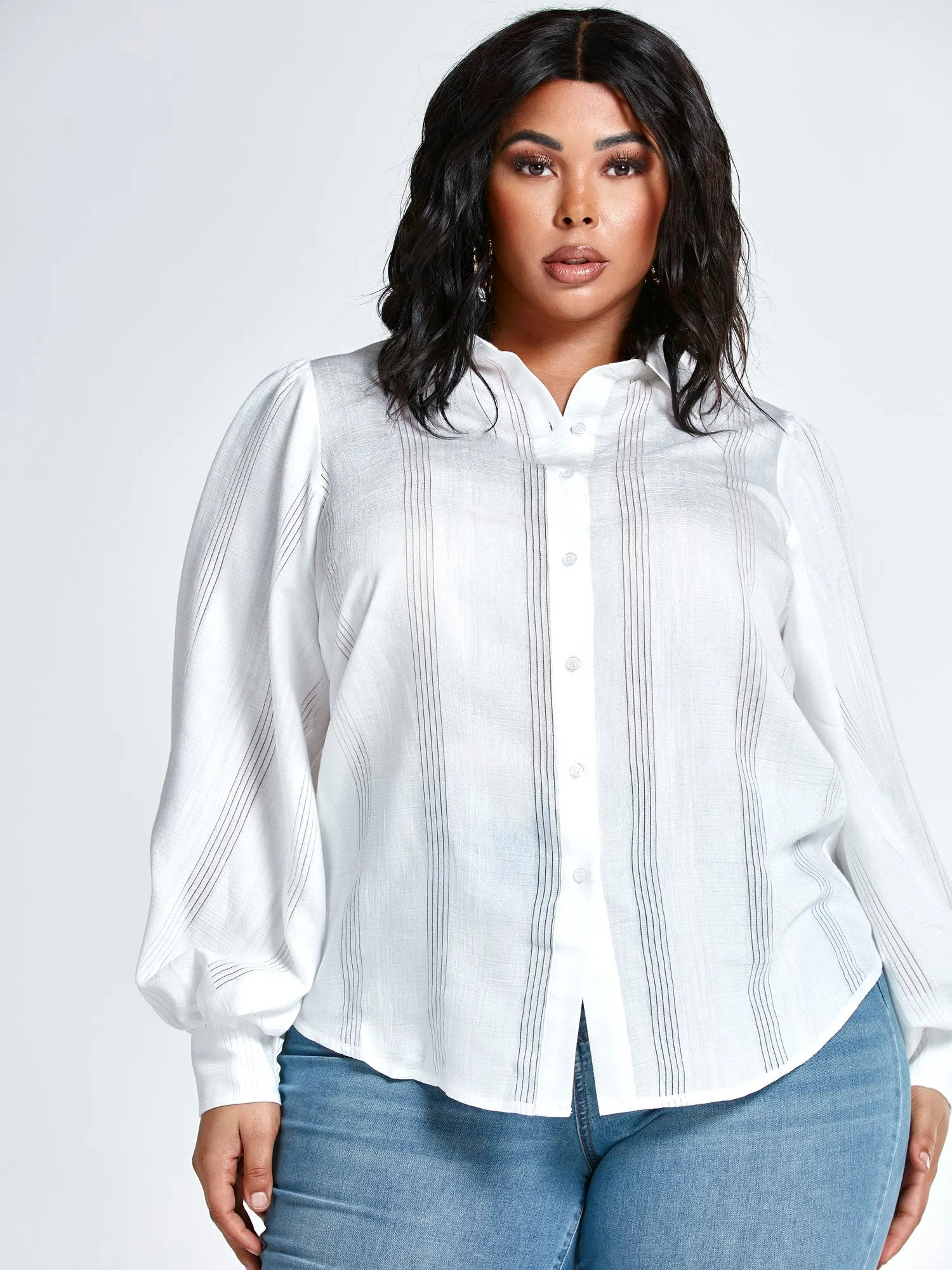 Teairra Burnout Stripe Shirt