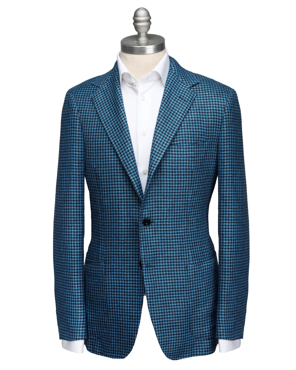 Teal and Navy Houndstooth Sportcoat