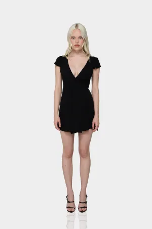 THE IZZY WRAP DRESS IN BLACK