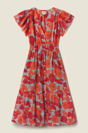 Trovata Kristine Dress in Shoreline Poppy