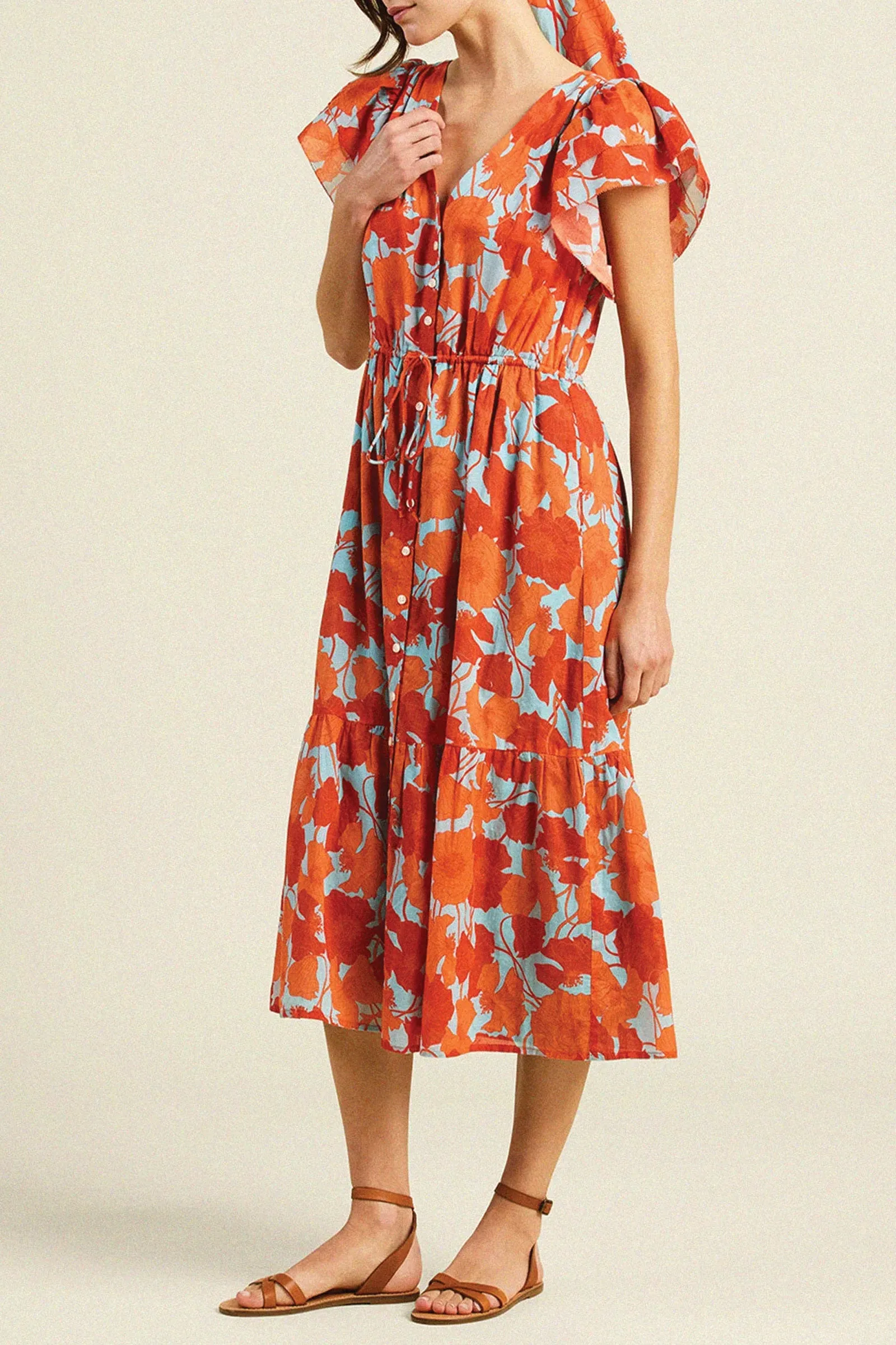 Trovata Kristine Dress in Shoreline Poppy