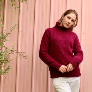 Turtle Neck Jumper - Berry