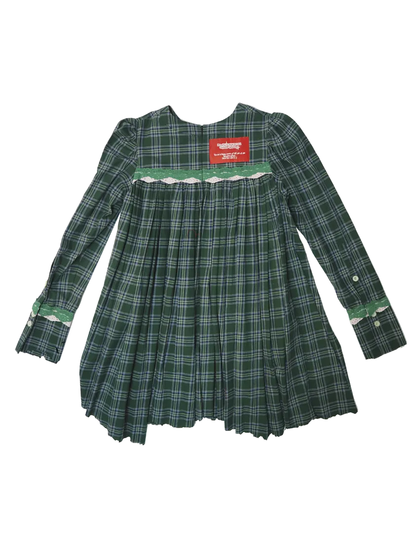 Upcycled Plaid Midi Dress