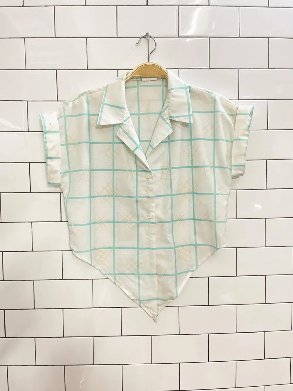 vintage 80s california girl tie front shirt