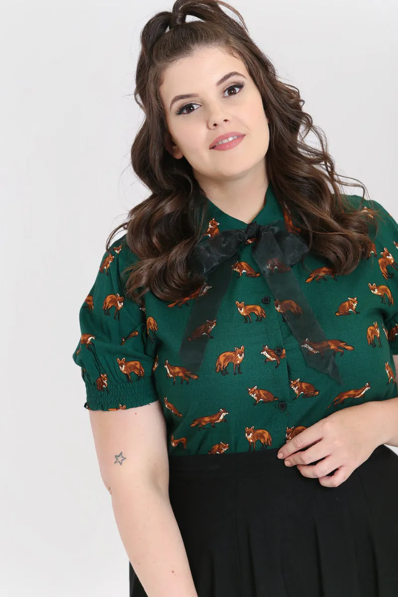 Vixey Blouse Dark Green