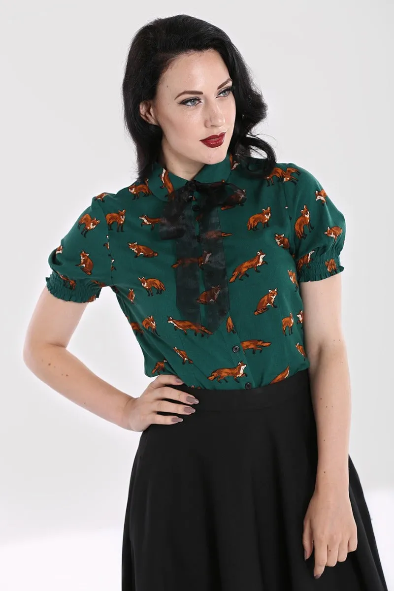 Vixey Blouse Dark Green