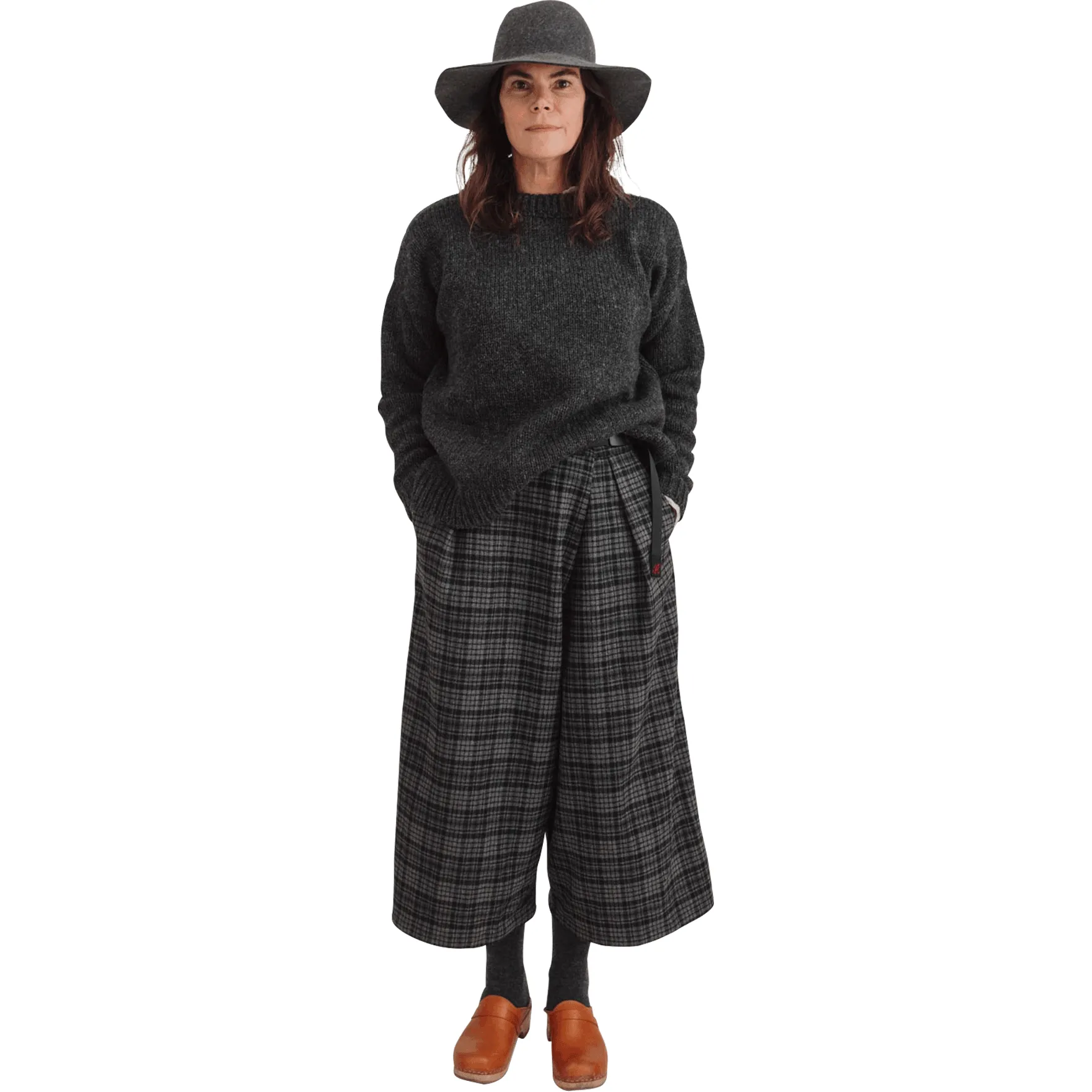 W Nansen Split Seam Sweater, Anthracite