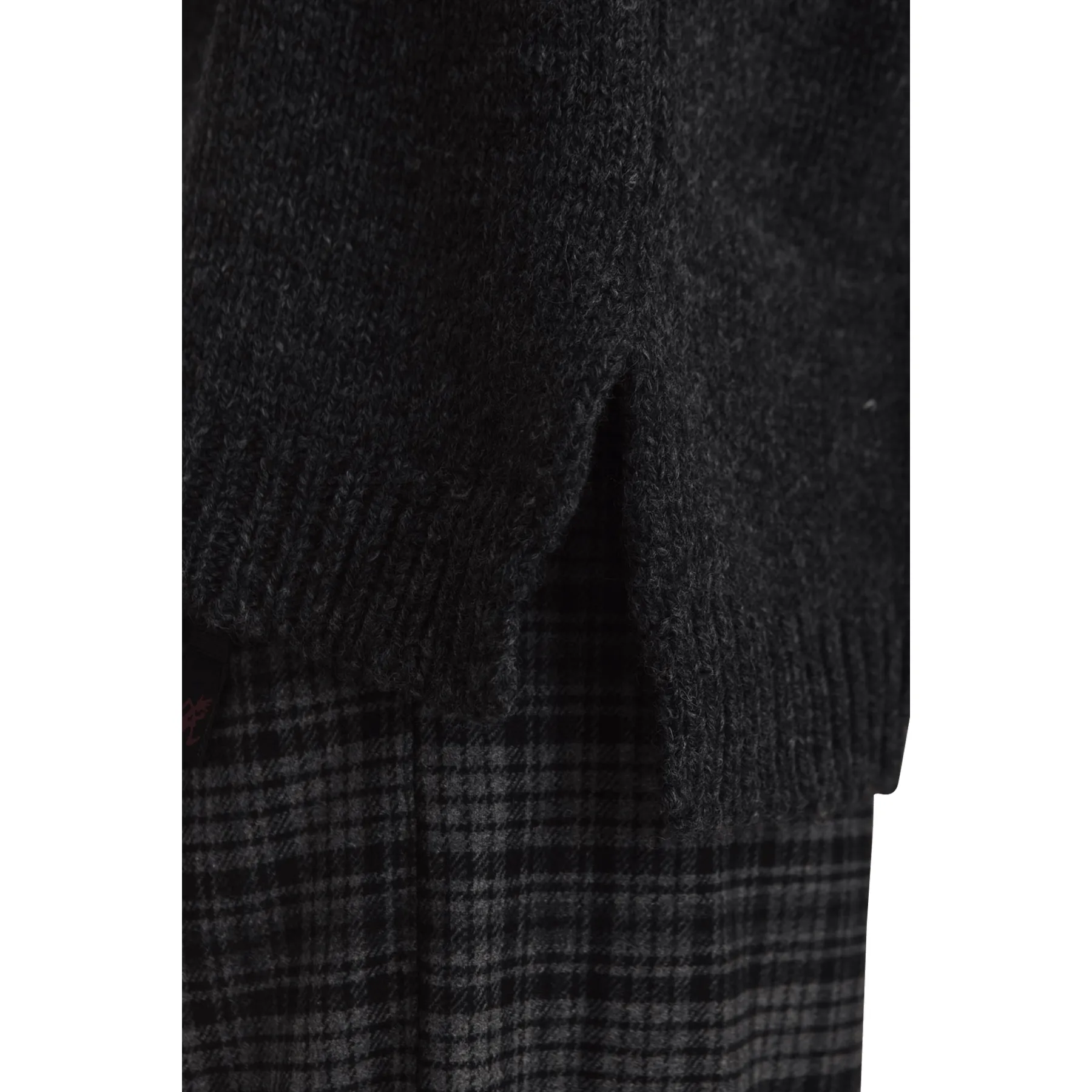 W Nansen Split Seam Sweater, Anthracite