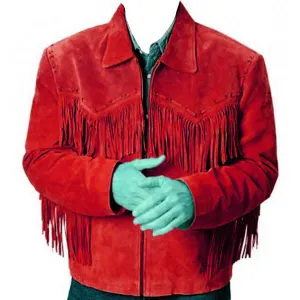 Western Suede Leather Fringe Jacket for Men in All Colors MWJ540