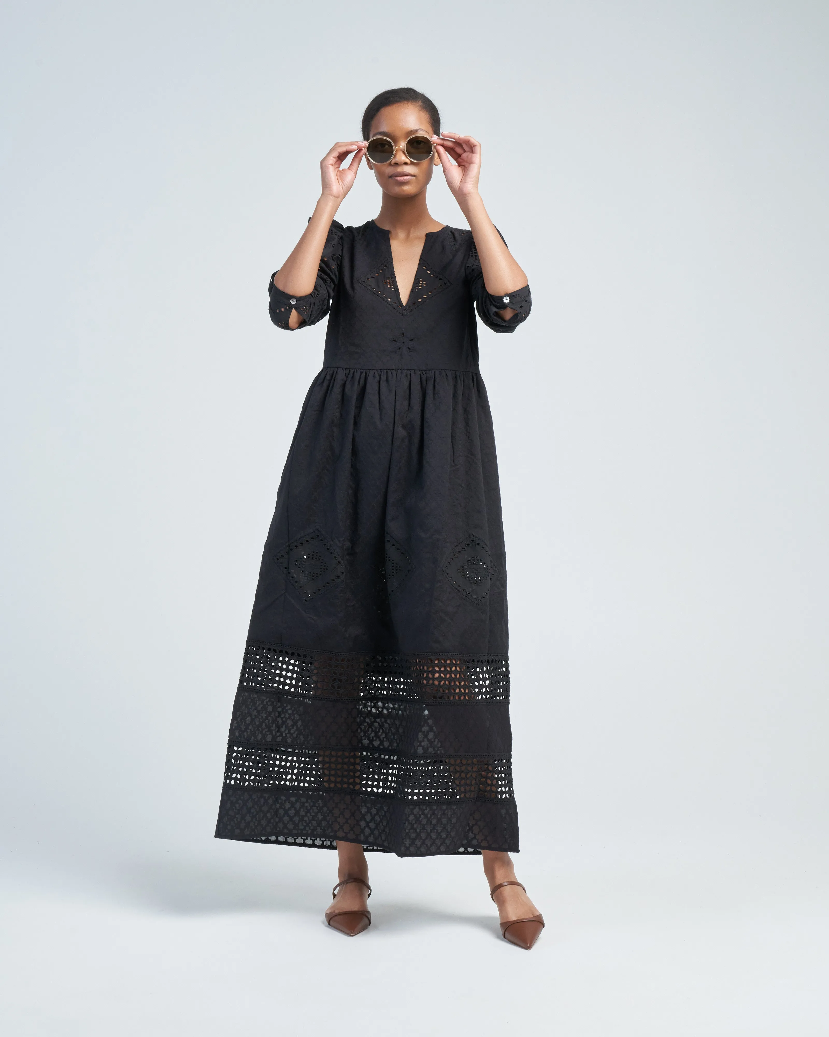 winifred black eyelet dress