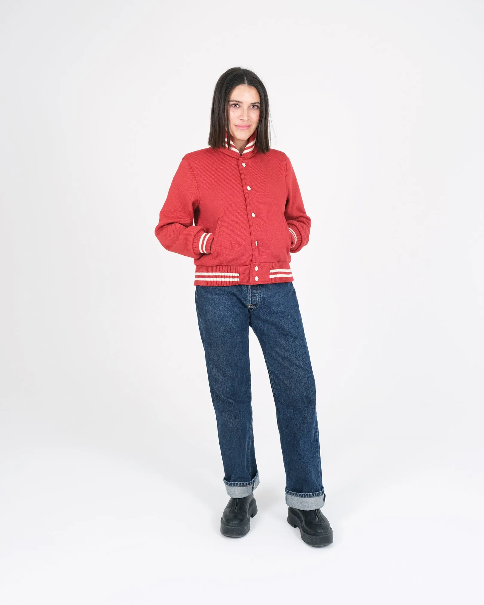 Women's Knit Club Jacket - Forster Red