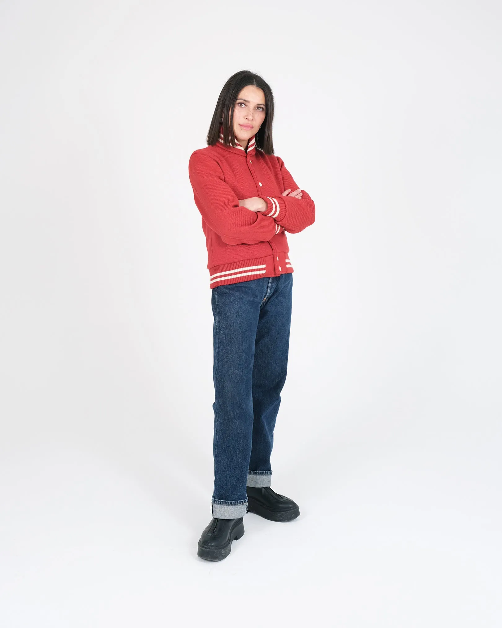 Women's Knit Club Jacket - Forster Red