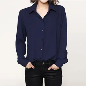 Women's Long Sleeve Chiffon Blouses Clothes Office Women Shirts Fashion Female Tops Plus Size Ladies Body